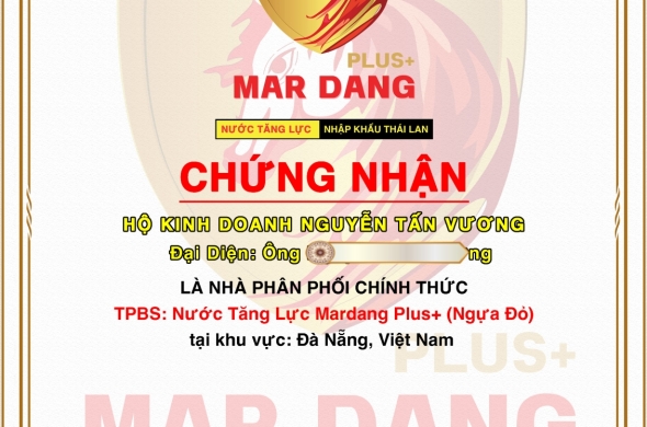  CHÍNH THỨC: TPBS: NƯỚC TĂNG LỰC MARDANG PLUS+ ĐÃ CÓ MẶT TẠI THÀNH PHỐ ĐÀ NẴNG! 